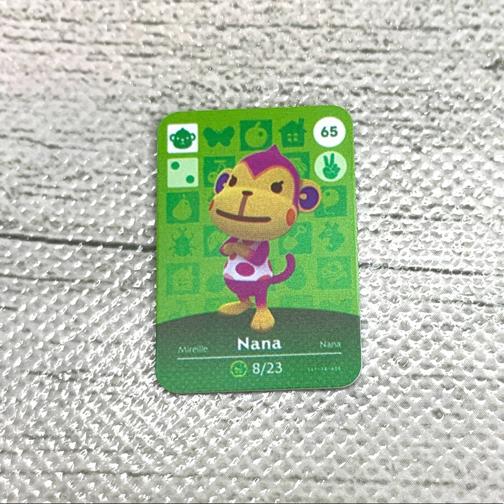 Animal Crossing Amiibo Nana Mini NFC Card. Scan in Villager ACNH Switch